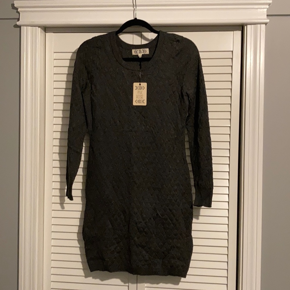 NWT Pink Rose Brand Sweater Dress